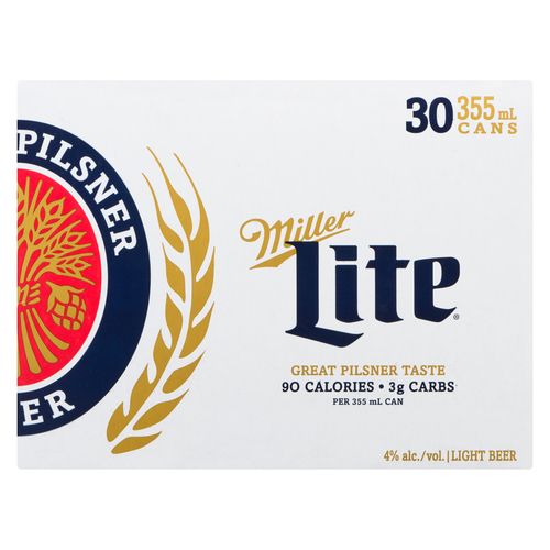 Buy Miller Lite Beer 4% Alcohol 30 x 355 ml (cans) | IGA
