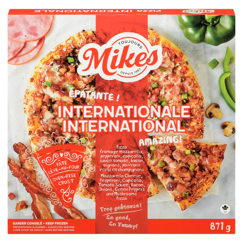 Mikes Frozen International Pizza 871 g