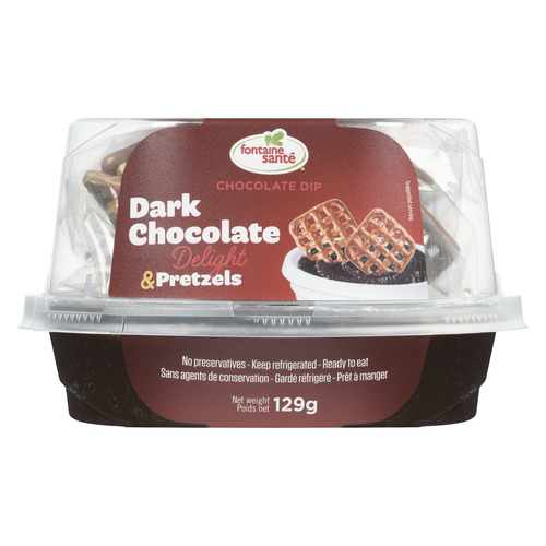 Fontaine Santé Hummus Dark Chocolate Delight & Pretzels