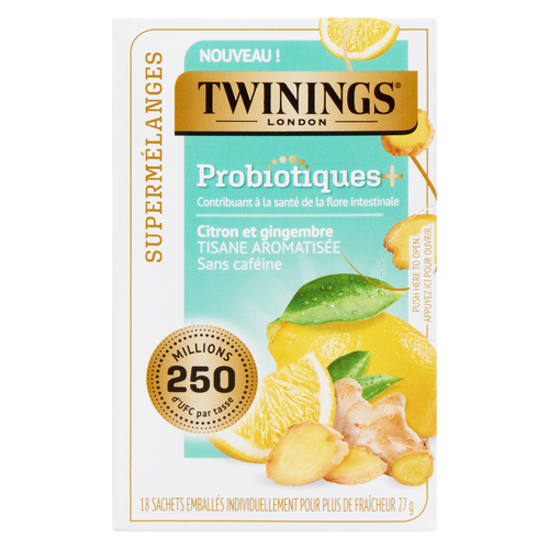 Buy Twinings Probiotic Tea Lemon Ginger 18 Tea Bags | Foodland
