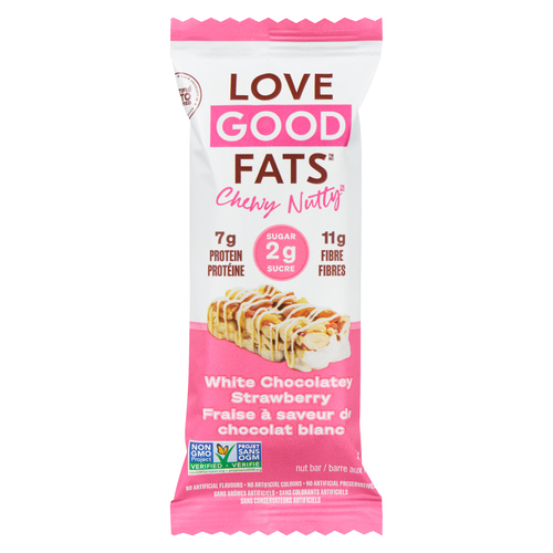 Buy Love Good Fats Chewy Nutty Snack Bar White Chocolatey Strawberry 40 ...