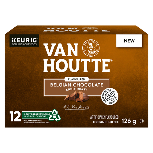 Van Houtte Belgian Chocolate Light Roast Coffee Pods