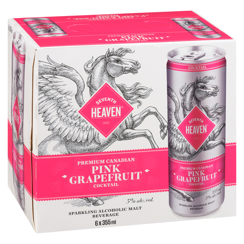 Buy Seventh Heaven Cocktail Pink Grapefruit 6 x 355 ml (cans) | IGA