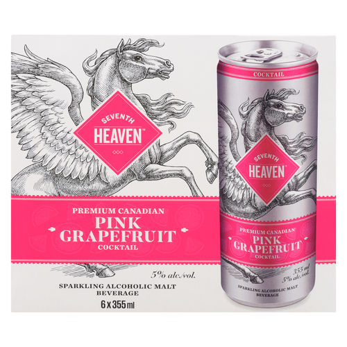 Buy Seventh Heaven Cocktail Pink Grapefruit 6 x 355 ml (cans) | IGA