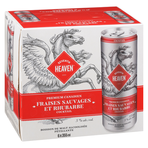 Buy Seventh Heaven Cocktail Wild Strawberries & Rhubarb 6 x 355 ml