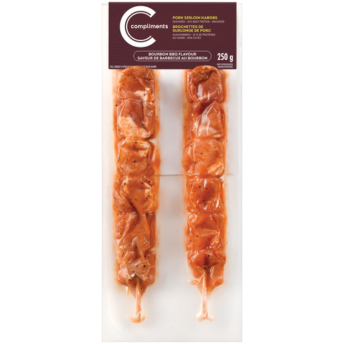 Compliments Pork Sirloin Kabobs Bourbon BBQ