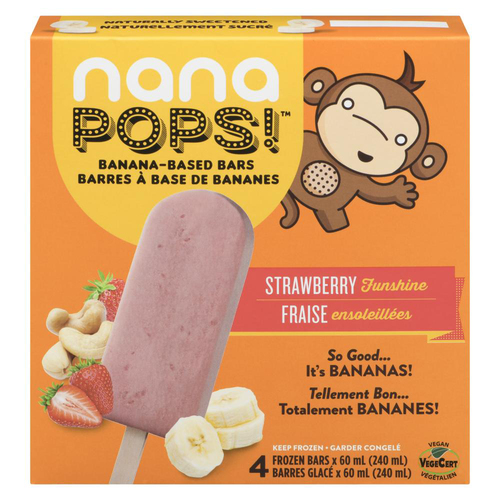 Buy NanaShake Nana Pops Frozen Bars Strawberry Funshine 4 x 60 ml