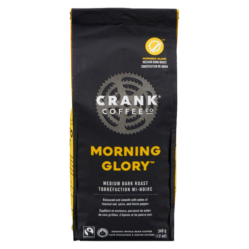 Crank Coffee Whole Bean Coffee Morning Glory Medium Dark Roast