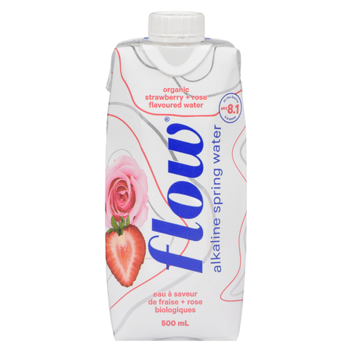 Flow Organic Flavoured Water Strawberry & Rose