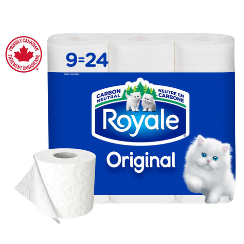 Royale Toilet Paper 2-Ply 9 Regular Rolls x 327 Sheets