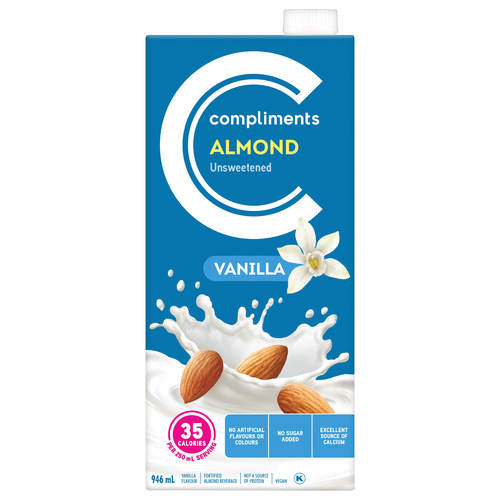 Buy Compliments Almond Beverage Unsweetened Vanilla 946 ml | Safeway Canada