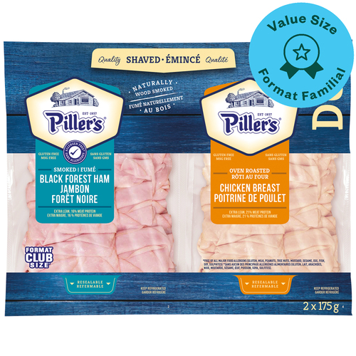 Piller's Black Forest Ham & Chicken Shaved Deli Meat Duo