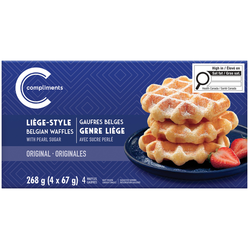 Compliments Frozen Belgian Waffle Liege Style Original