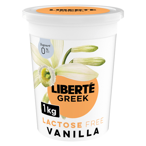 Liberté Greek Lactose-Free 0% Vanilla Yogurt
