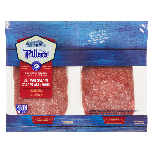 Piller's German Salami Dry Cured Smoked