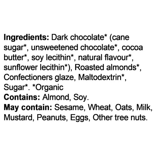 Buy Left Coast Organics Organic Dark Chocolate Almonds 300 g