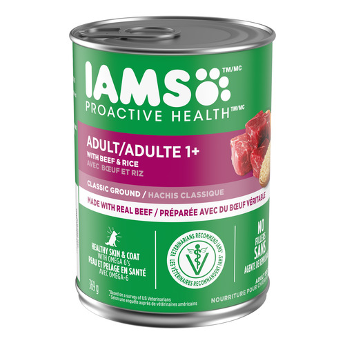 Iams Proactive Health Adult Wet Dog Food, Beef & Rice