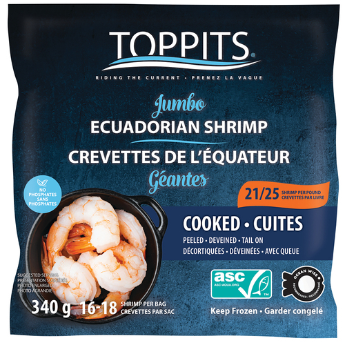 Toppits Frozen Shrimp Cooked Tail