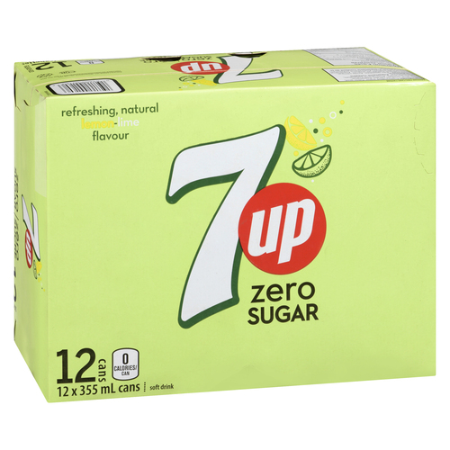 Buy 7Up Zero Sugar Soft Drink 12 x 355 ml (cans) | Thrifty Foods