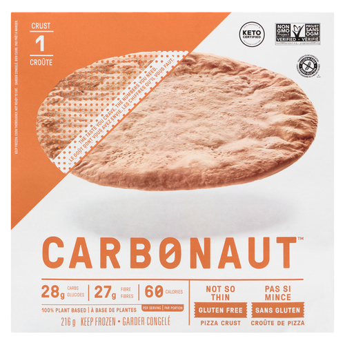 Carbonaut Gluten-Free Frozen Pizza Crust Not So Thin