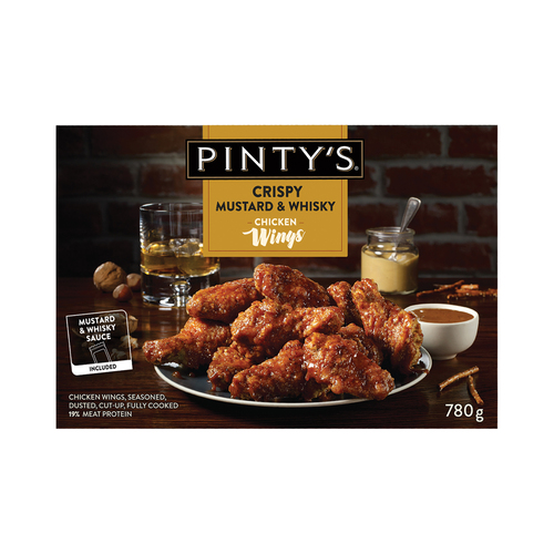Pintys Frozen Crispy Chicken Wings Mustard Whiskey