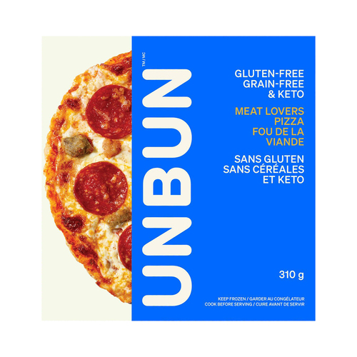 Unbun Foods Meat Lovers Frozen Keto Gluten Free Grain Free Pizza
