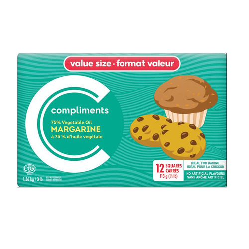 Compliments Quarters Hard Margarine Value Size