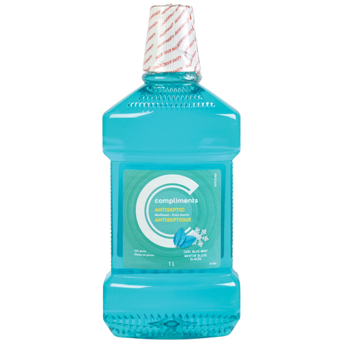 Buy Compliments Antiseptic Mouthwash Cool Blue Mint 1 L | Sobeys Inc.
