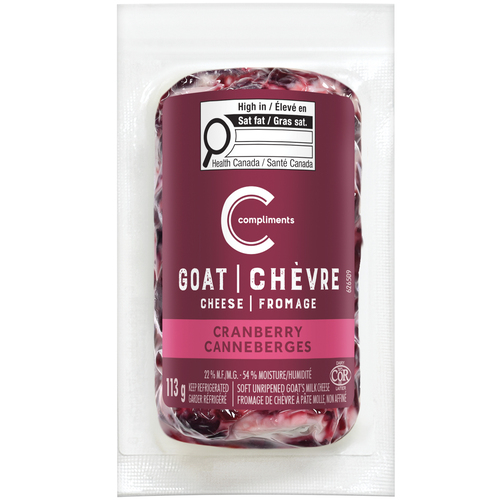 Compliments Goat Cheese Log Cranberry