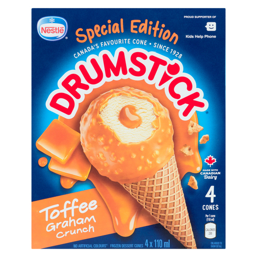 Drumstick Frozen Dessert Toffee Graham Crunch