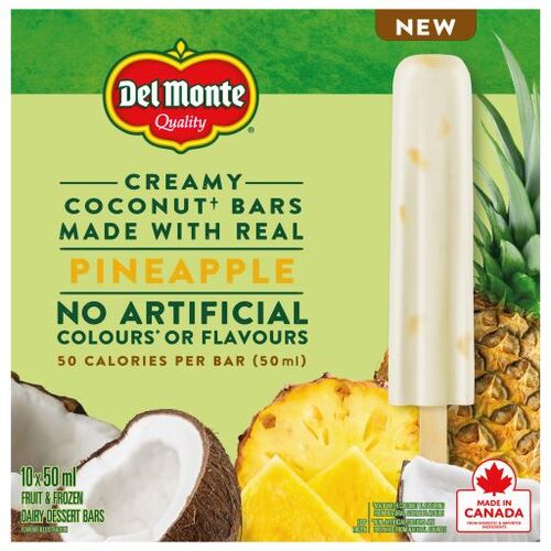 Del Monte Frozen Dessert Bars Pineapple Coconut