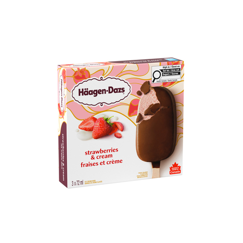 Buy Häagen-Dazs Ice Cream Bars Strawberries and Cream 3 X 72 ml