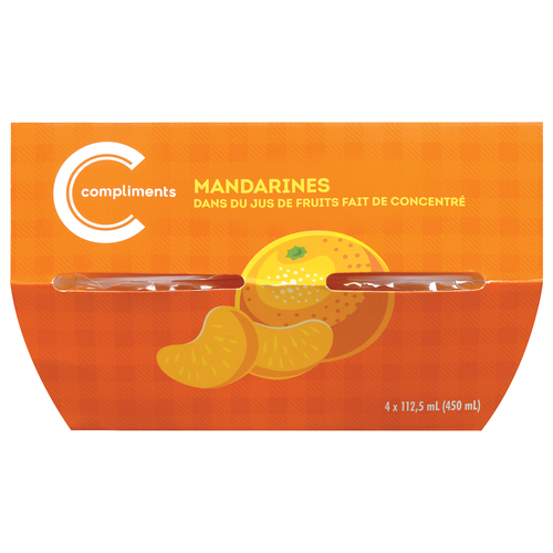 Buy Compliments Mandarin Orange In Juice 4 x 112.5 ml | Thrifty Foods