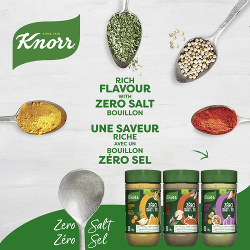 Buy Knorr Zero Salt Bouillon Powder Roasted Garlic 160 g | Thrifty