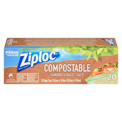 Buy Ziploc Compostable Sandwich Bags 20 Bags FreshCo