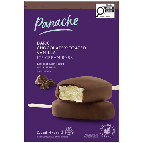 Buy Panache Ice Cream Bar Dark Chocolate Vanilla 4 x 72 ml