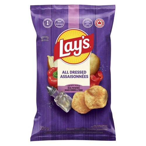 Buy Lay's Potato Chips All Dressed Flavoured Family Size 220 g