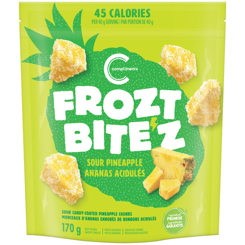Buy Compliments Frozt Bite'z Frozen Candy-Coated Pineapple Chunks