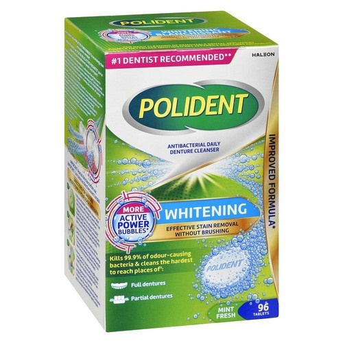Buy Polident Antibacterial Daily Denture Cleanser Overnight Mint