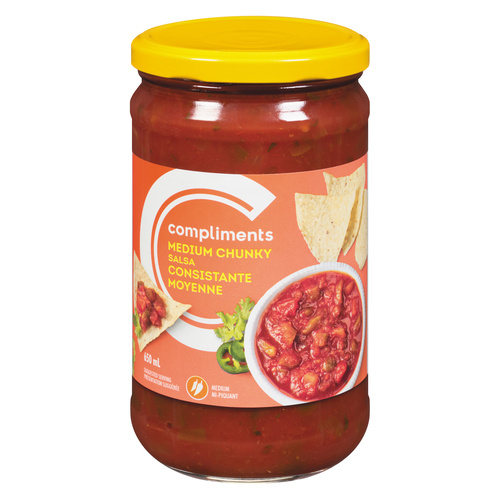 Buy Compliments Salsa Medium Chunky Value Size 1.89 L | Foodland