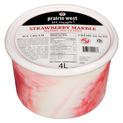 Buy Prairie West Ice Cream Strawberry Marble 4 L | Sobeys Inc.