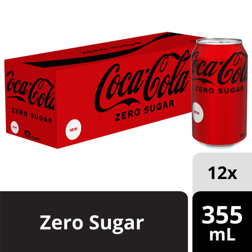 Buy Coca-Cola Zero Sugar Soda Fridge Pack 12 x 355 ml (cans