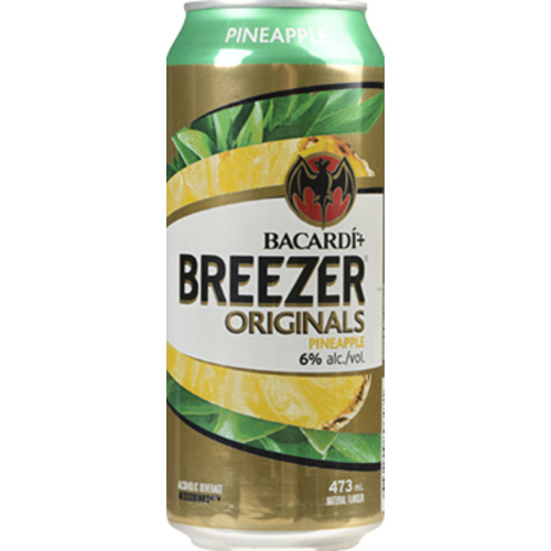 Buy Bacardi Breezer Alcoholic Beverage Pineapple 473 ml (can) | IGA