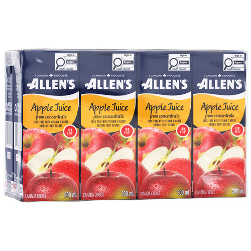 Buy Allen's Pure Juice Apple Low Acid 8 x 200 ml | FreshCo