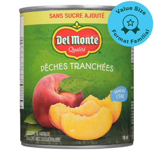 Buy Del Monte No Sugar Added Slices Peach Packed In Water 796 ml