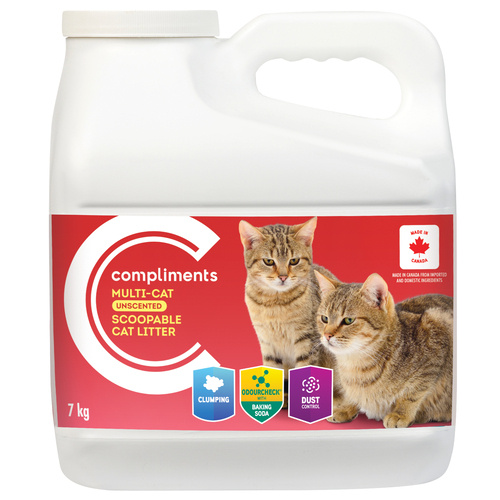 Buy Compliments Cat Litter Multi-Cat Scoopable Unscented kg