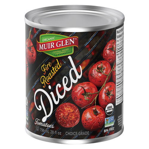Buy Muir Glen Organic Diced Tomatoes Fire Roasted 796 ml | Foodland