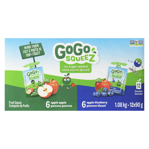 Buy GoGo squeeZ Fruit Sauce Snack Pouches Variety Pack, Apple