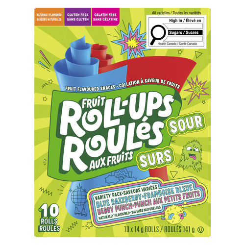 Buy Betty Crocker Fruit Roll Ups Sour 10 Count 141 g | Thrifty Foods