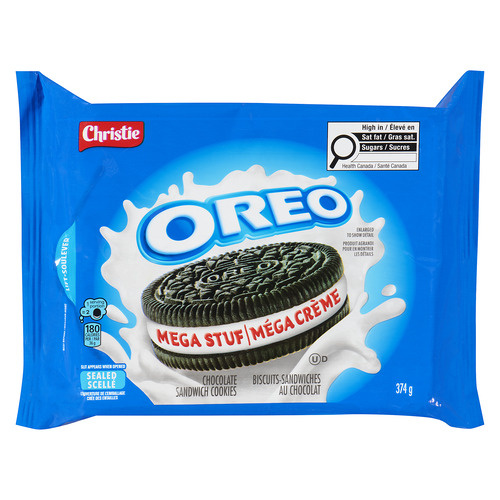Buy Christie Oreo Chocolate Sandwich Cookies Mega Stuf 374 g